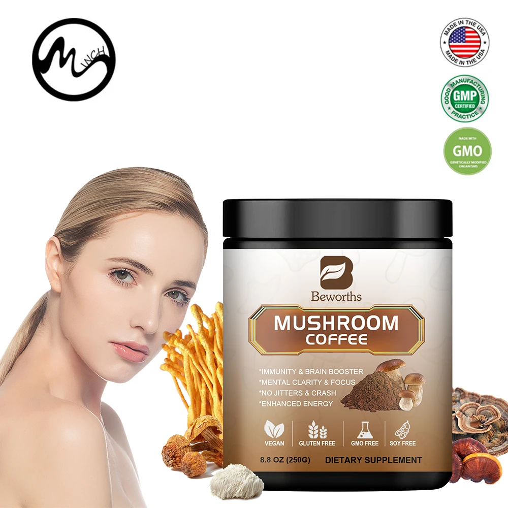 10 Mushroom Coffee Blend for Energy Focus & Health (Keto Paleo Vegan )
