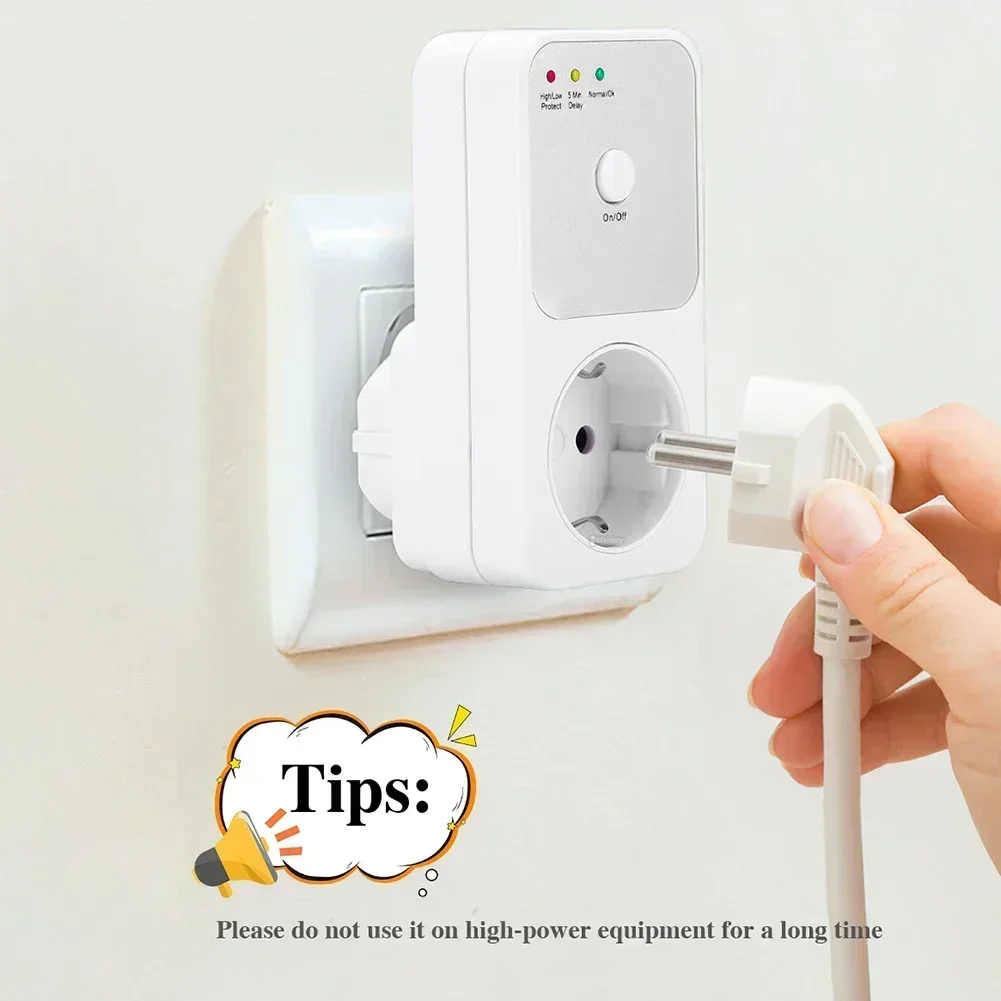 1PC EU Safe Timer Socket Voltage 220V Power Surge Safe Protector Socket Voltage Safe Refrigerator Protect Electrical Supply