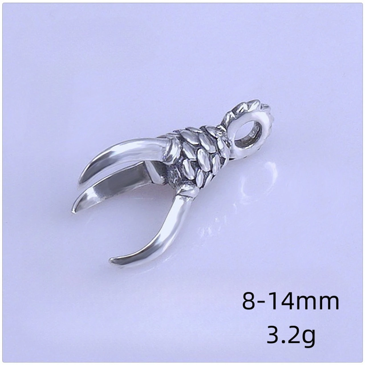 

S925 Pure Silver Dragon Claw Eagle Claw Monster Claw Pendant Holder Empty Wax Amber 8-14m Beads Support Gifts Jewelry Wholesale