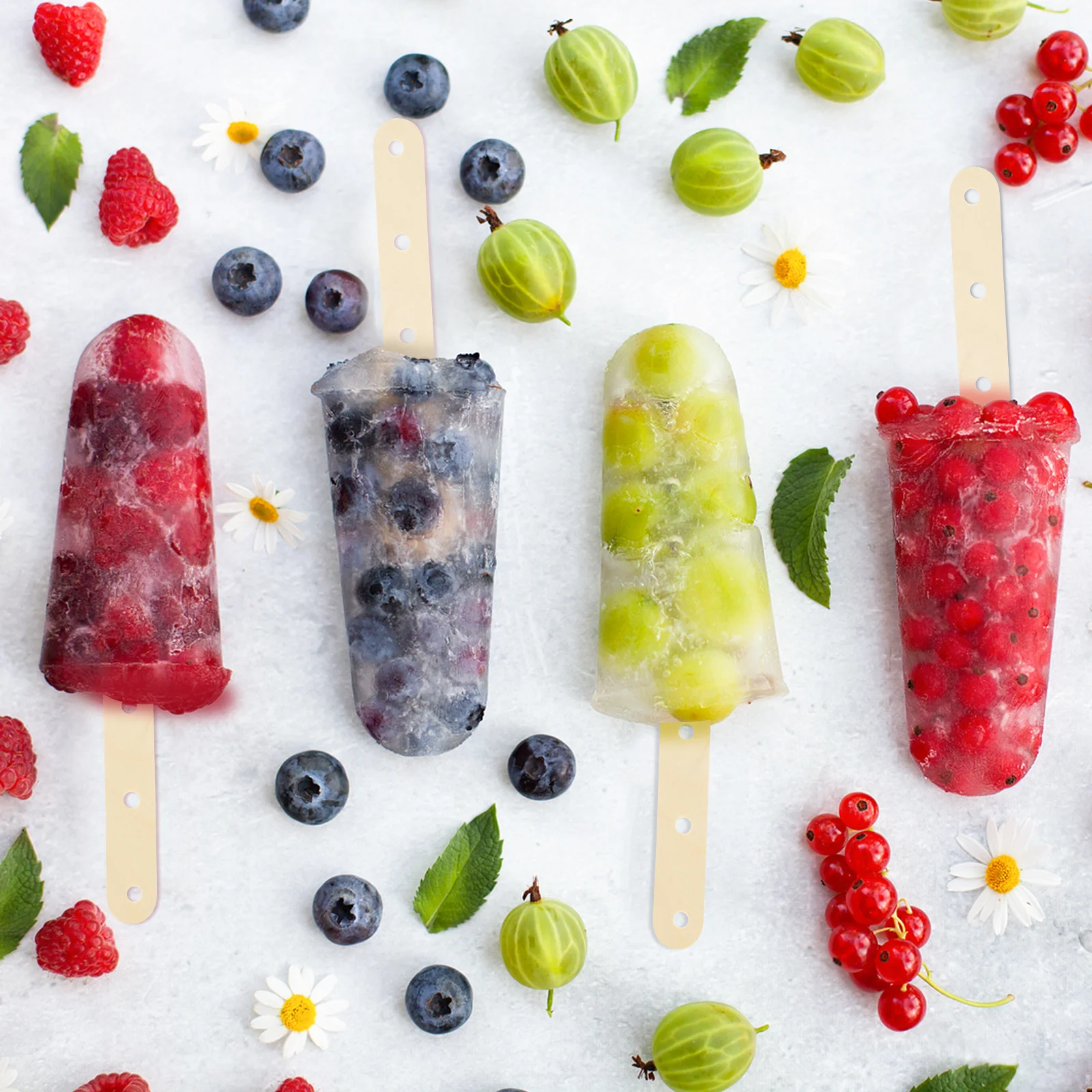 

100pcs Ice Pop Wood Craft Sticks Bulk Food Grade For Diy Desserts Cakesicle Molds Candy Making Kids Painting Projects Mini Treat