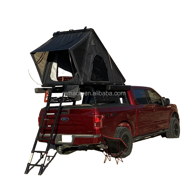 Inventory High Quality Outdoor Camping Vehicle Truck Tent Rooftoptent Hardtop Aluminium Ford F150 Triangle Roof Top Tents