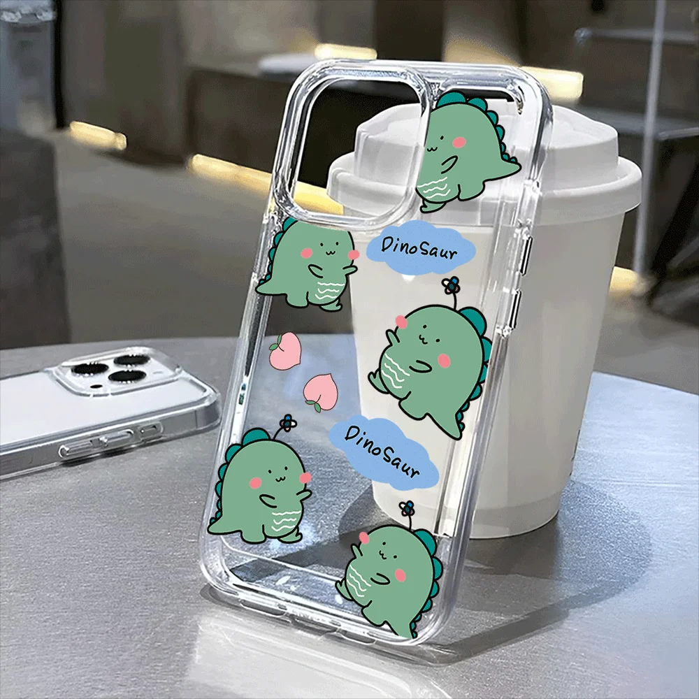 

Cute Dinosaur Pattern Clear Case for iPhone 16, 16 Pro, 16 Pro Max, 16 Plus to iPhone 11, 12, 13, 14 and 15 series.