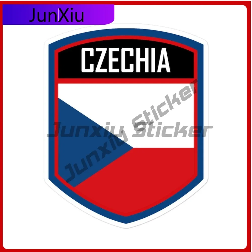 

Czechia Flag Emblem Modern Custom Easy Apply Stickers Waterproof Vinyl Decal for Truck Window Protective Cover All