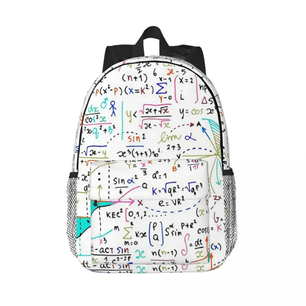 Math Homework Backpacks Teenager Bookbag Cartoon Students School Bags Laptop Rucksack Shoulder Bag Large Capacity