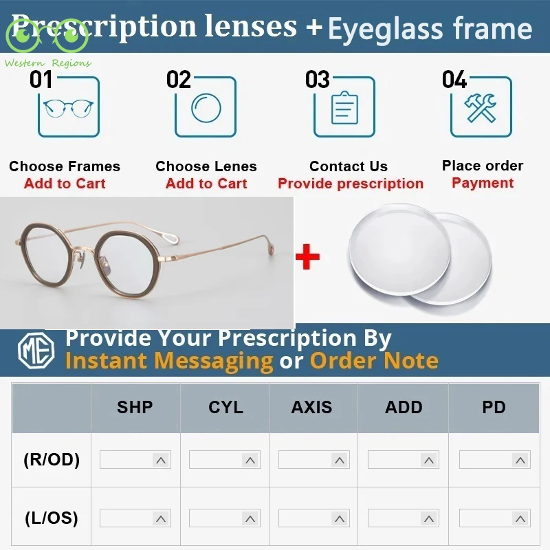 إطار دائري بسيط جديد لعام 2025 للرجال والنساء إطار تيتانيوم عصري وأدبي متعدد الاستخدامات وخفيف الوزن مع مرآة قصر النظر