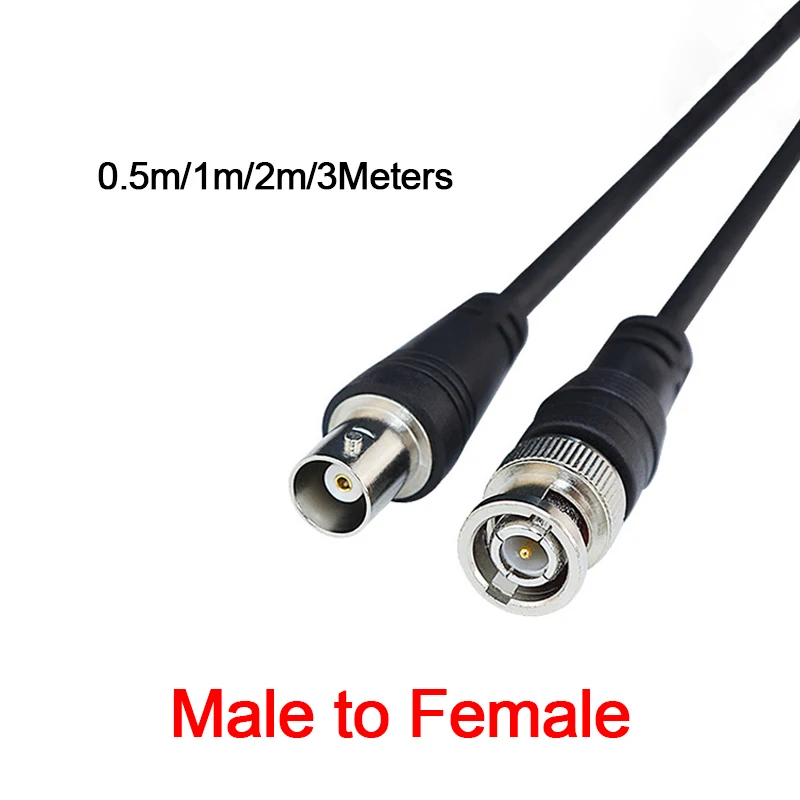 

0.5m/1m/2m/3m BNC male To female Adapter plug video connector Coaxial Line adapter Cable cord For CCTV Camera Extension