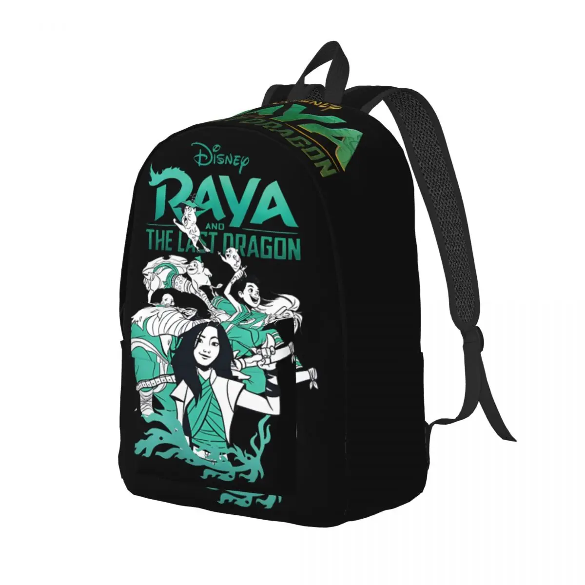 Raya et le dernier dragon des films Disney, sac à livres, adolescent, travail de bureau, célèbre Sac d'école avec fermeture éclair, cadeau de rentrée scolaire