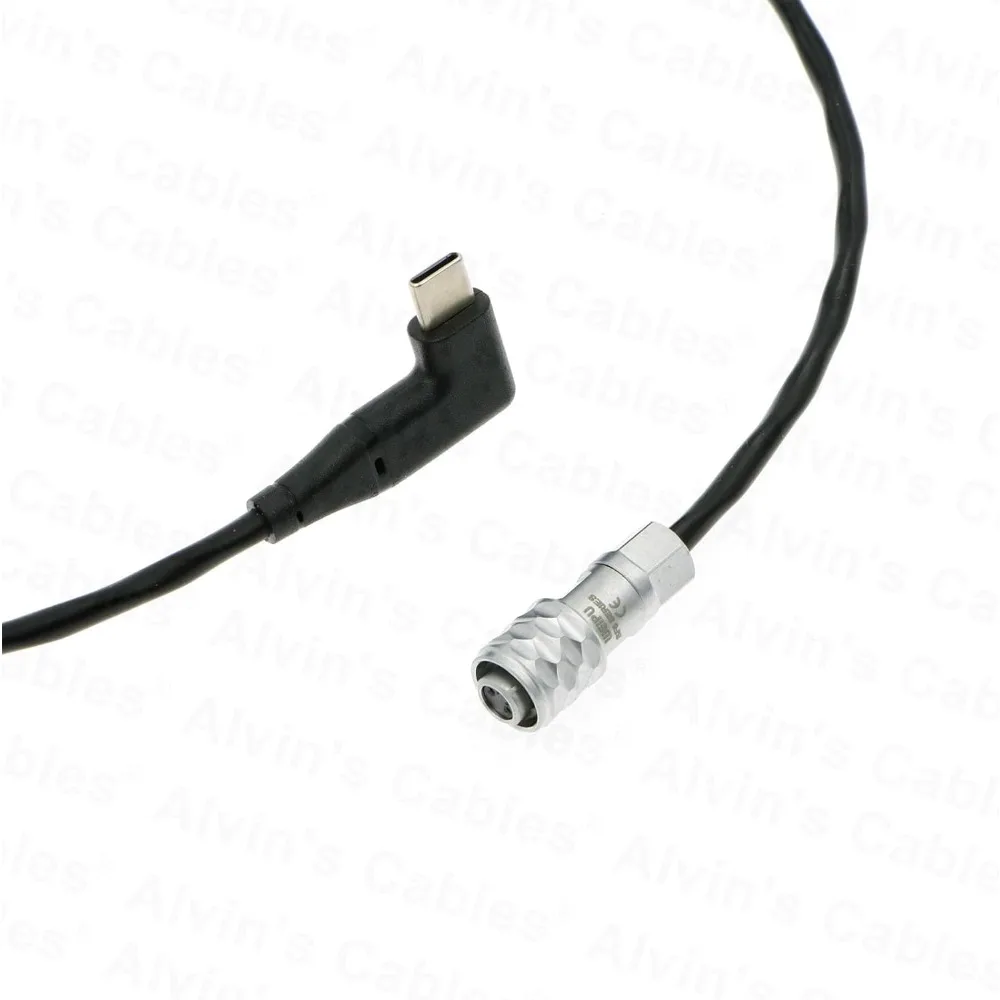 

Кабели Alvin под прямым углом PD USB-C Type-C на 2-контактный штекерный кабель питания Кабель для быстрой зарядки камер DJI Монитор 45 см/17,7 дюймов