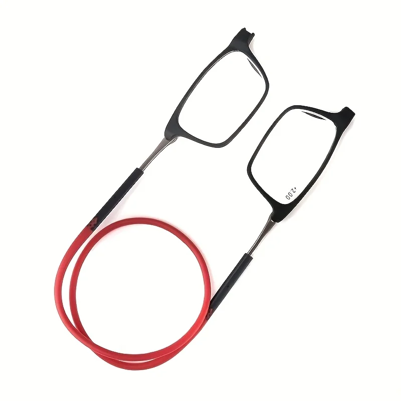 Tragbare magnetische Lesebrille, die um den Hals aufgehängt werden kann, mit verstellbarem Umhängeband für Männer und Frauen – Detail 2