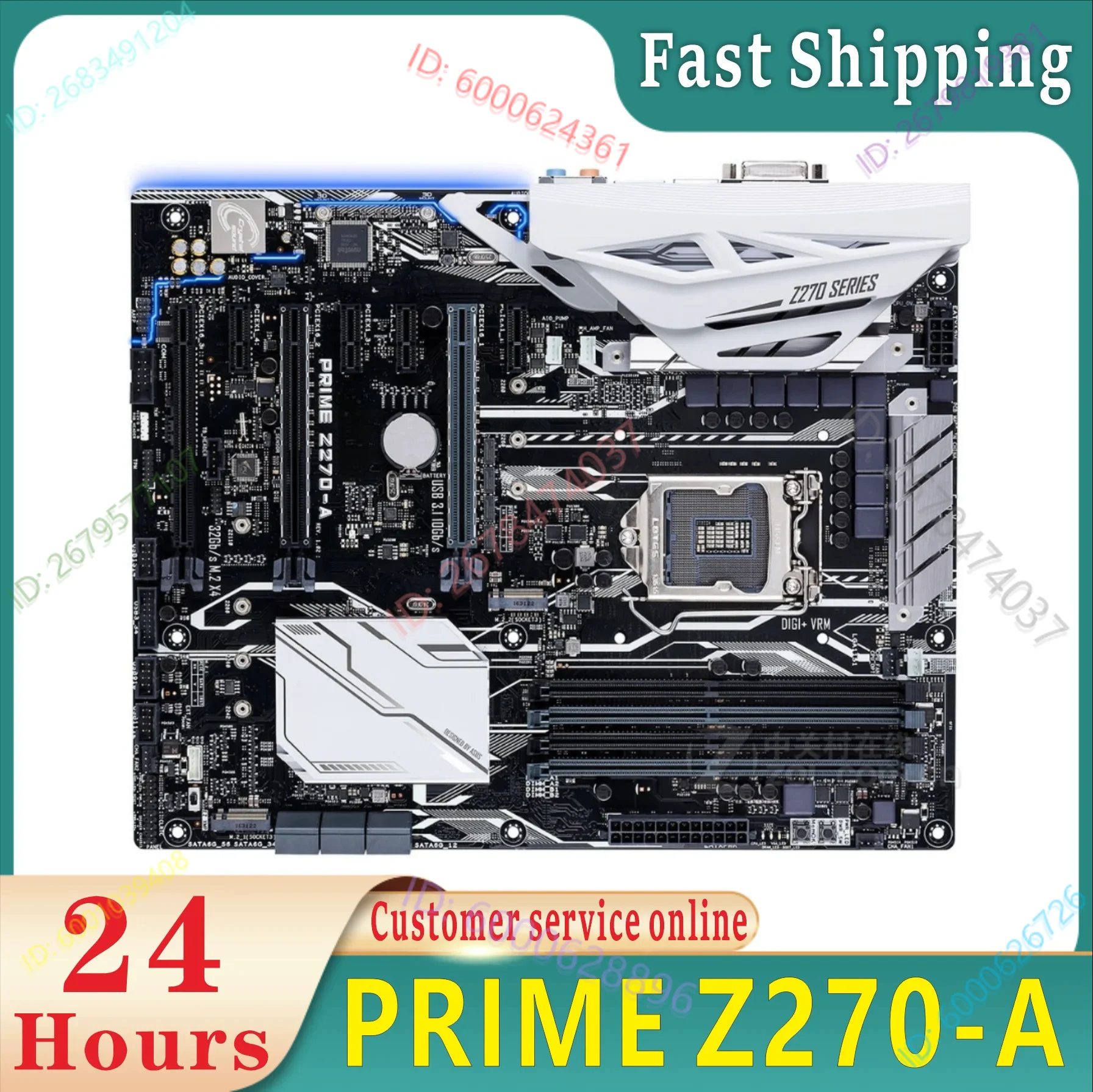 

100% tested Original PRIME Z270-A LGA 1151 DDR4 USB3.1 64GB Z270 desktop board
