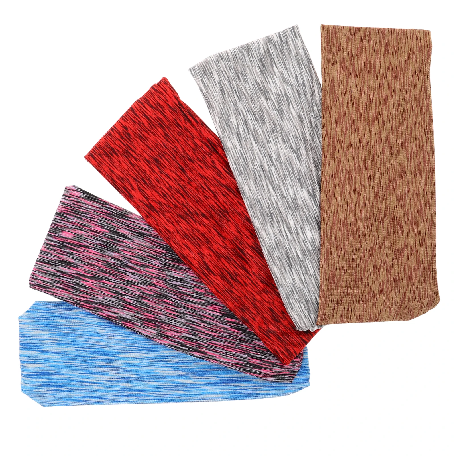 

5pcs Stretch Headbands For Women Men Yoga Sports Sweatbands High Elastic Soft Breathable Athletic Hair Accessories Running