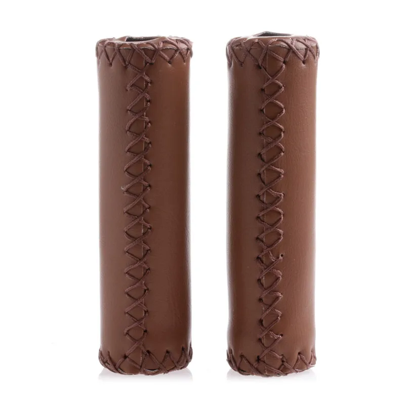 Bike Accessories 1Pair Bicycle Cycle Leather Handlebar Grip Bike Handle Bar End Grips Mountain mtb grips eliptica magnetica