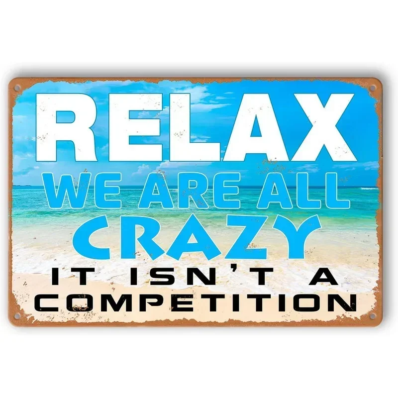 

Vintage Beach Art Poster Metal Tin Sign for Seaside Store Coffee Shop Pub Restaurant Decoration Home Room Wall Decor Plaque