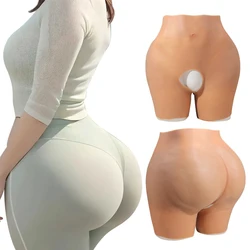 LERVANLA Silicone Butt Hip Enhancement Women Open Crotch Pants Artificial Hip Shaper Padded Cosplay African Woman Plus Size Wear