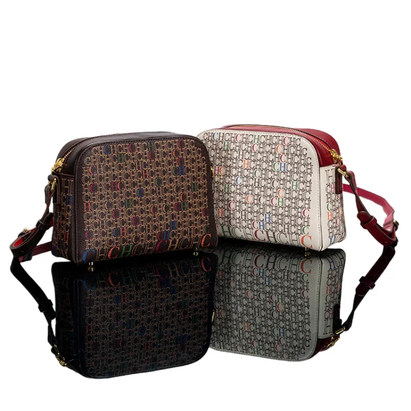 CH Monogram Print Women's Crossbody Bag Simple and Stylish Shoulder Bag Large Capacity Multifunctional Women's Commuter Bag