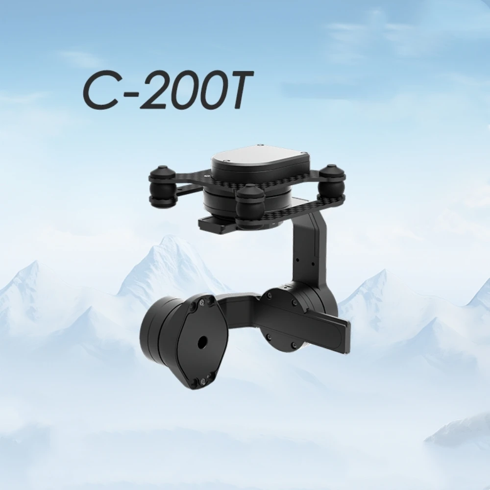 NCZOBOE C-200T 3-Axis FPV Gimbal 200g Payload High Torque Brushless Motor Orthogonal Mechanical Stabilization FPV PTZ