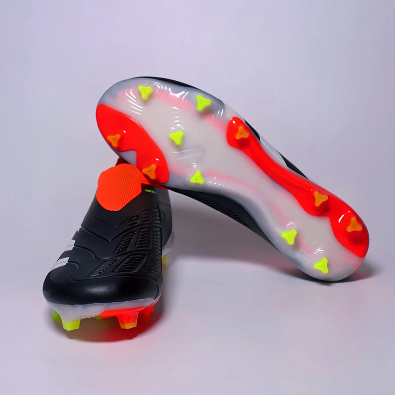 

SLIP-ON Mens Soccer Shoes With-out Lace Turf Soccer Cleats for YouthSneakers TF/FG Training Football Boots Chuteira Campo 35-46