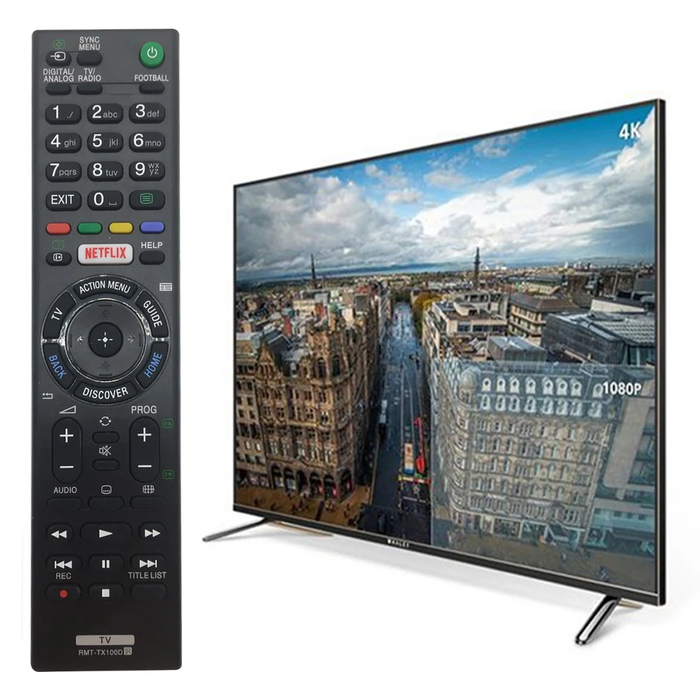 Replacement RMT-TX100D Remote Control for Sony TV Also Compatible with RMT-TX100A RMT-TX100B RMT-TX200U RMT-TX102U RMT-TX100C RM