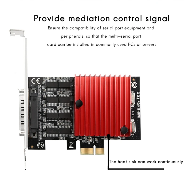 Imagem -06 - Pcie para Cartão de Expansão Rs232 de Portas Portas Db9 Portas Serial Card Cartão de Controle Pci-express