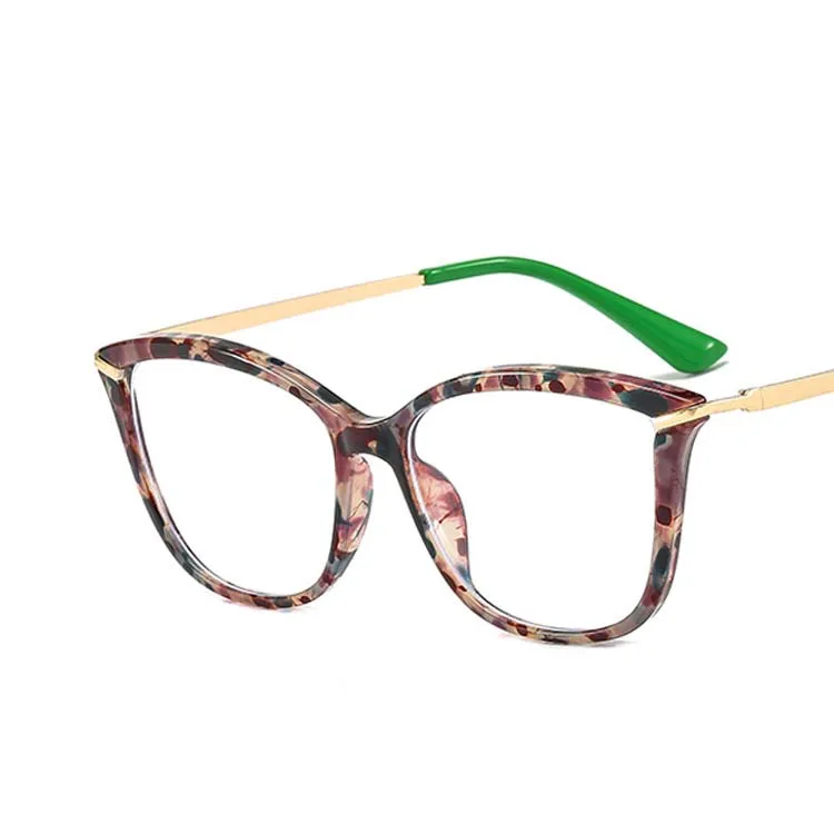 53332 Vintage Cat Eye Brille Rahmen Frauen Platz Myopie Optische Brillen Brillen Rahmen Dekorative Gläser