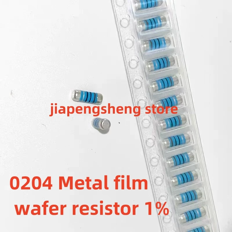 100PCS, 0204 patch metal film precision MELF wafer resistor 1% 0R 1R 10R 100R 1K 5K 47K 10K 100K 200K 1M
