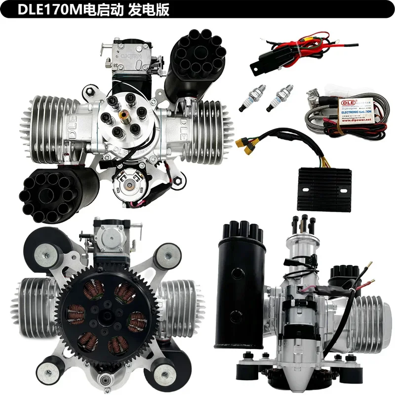 NEW original DLE170M Power generation Gasoline Engine Dual-cylinder Side Exhaust Natural Air-cooled Ultra-light Electric Start