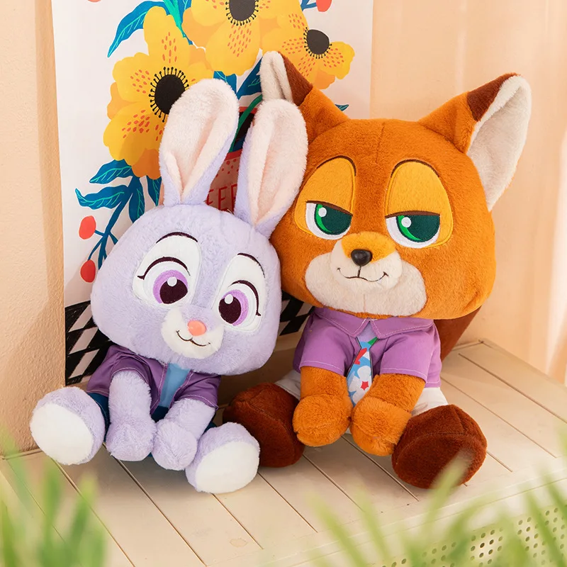 

35/60cm Crazy Animal City Nick Judy Plush Toy Sitting Fox Rabbit Plush Stuffed Doll Room Decoration Children's Kawaii Toys Gift