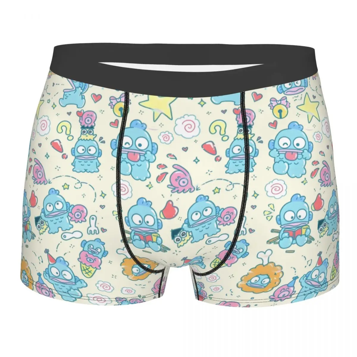 

Нижнее белье Kawaii Hangyodon по индивидуальному заказу, мужские трусы-боксеры с принтом рыбы клоуна, аниме, шорты, мягкие трусы