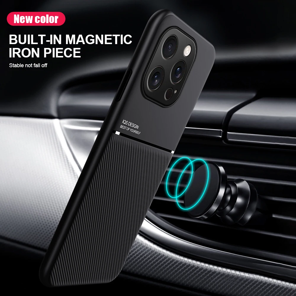 Magnetic Leather Phone Case For Apple iPhone 16 Pro Max 2024 6.9 inch Anti Slip Shell iPhone16 Plus 16Pro 16ProMax iPhone16pro