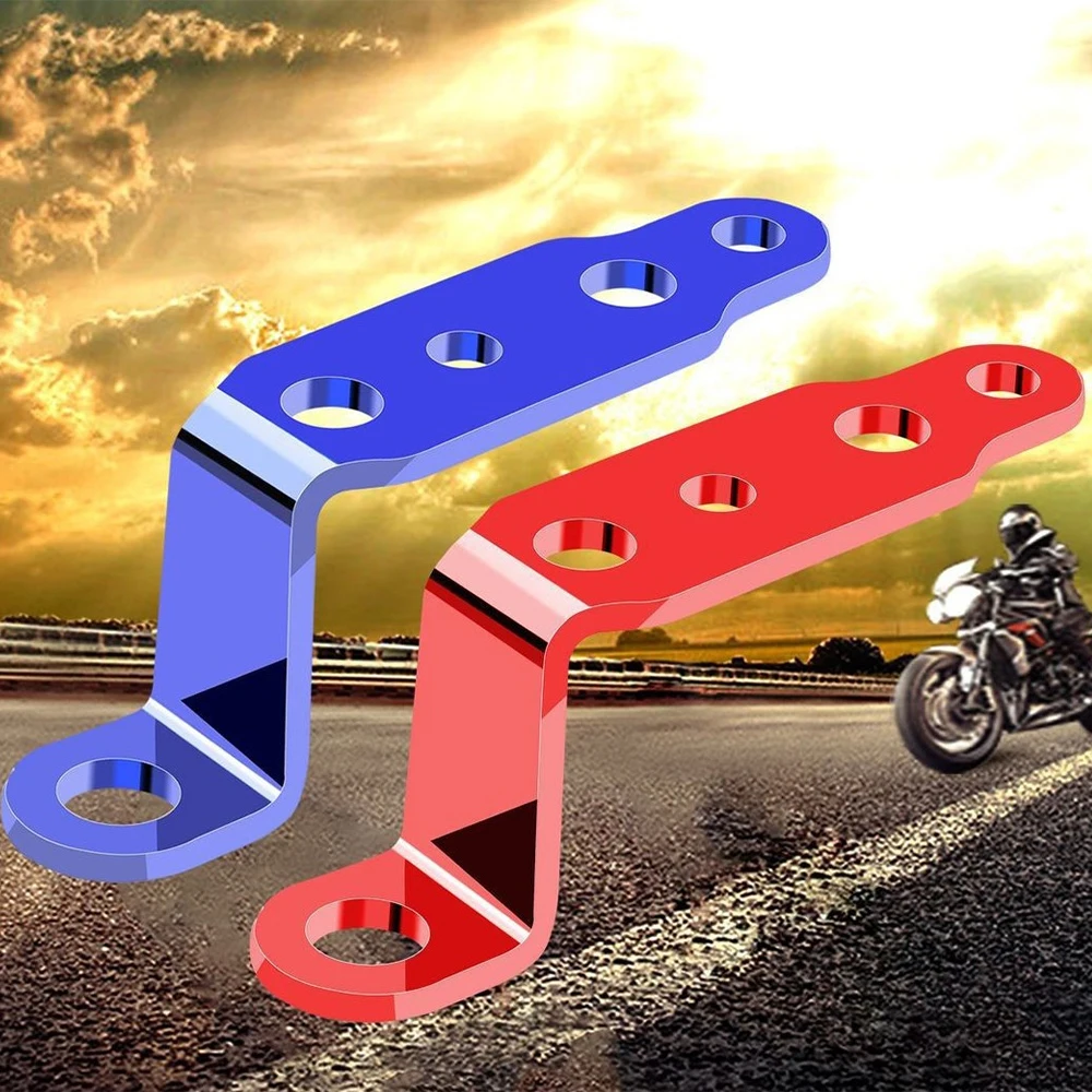 

2Pcs Motorcycle Led Headlight Bracket Rearview Mirror Lamp Spotlight Extension Holder Clamp Motorbike Accessories Aluminum Alloy
