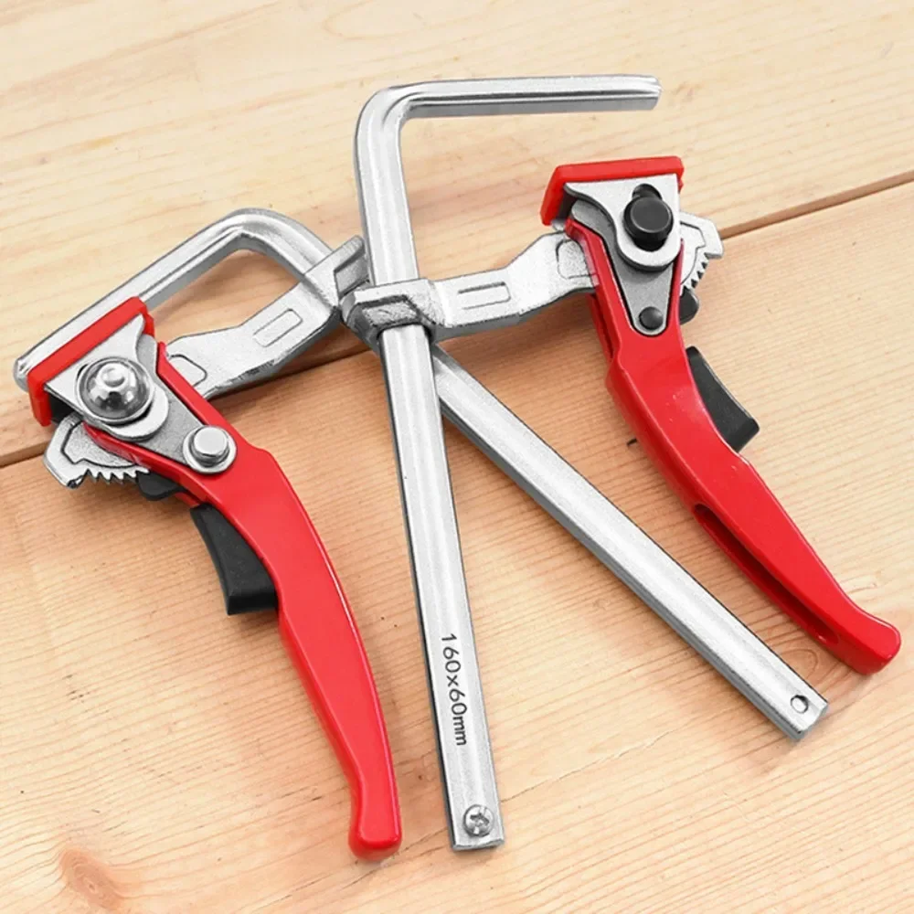 2Pcs 160*60mm Track Saw Clamp Clamping Force Alloy Steel Woodworking Clamp Quick Release Heavy Duty Guide Rail Fixture