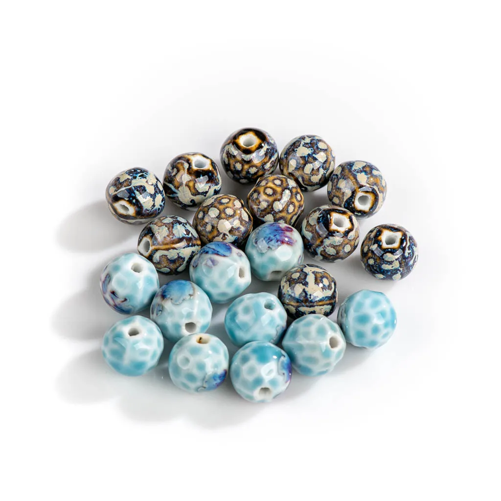 15 #10 stücke Mode Leopard Keramik Perlen Hohe Qualität Porzellan Schmuck Zubehör # MY262-2