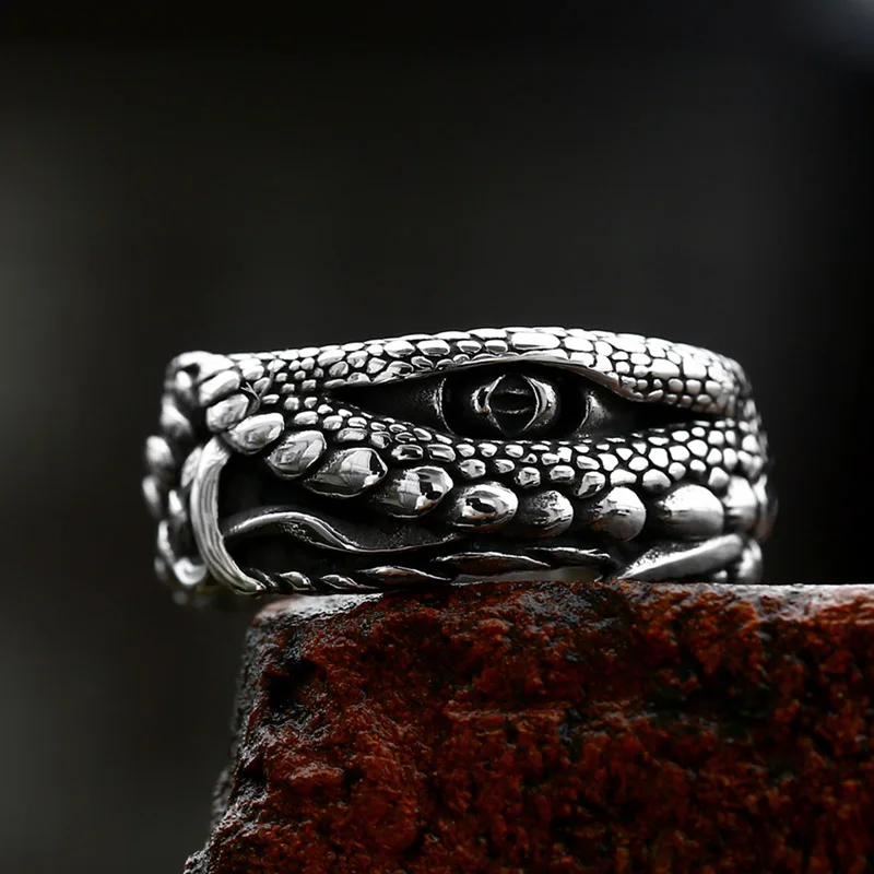 BEIER 2022 New Creative Design Crocodile Ring Crocodile Eye Ring For Men Hip Hop Party Jewelry Gift Dropshipping