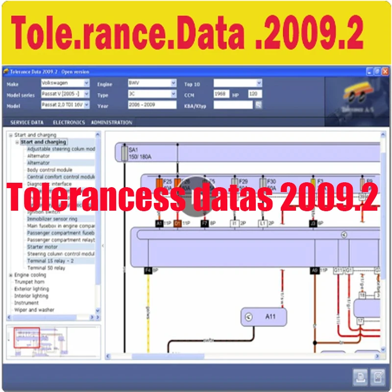 Newest Tolerancess datas 2009.2 with keygen Car Repair Tool Software Link diagnostic tools electric equipment multilingual