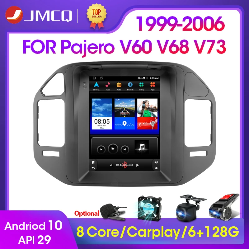 JMCQ 2Din Android Car Stereo Radio Multimedia Video Player For Mitsubishi Pajero V60 V68 V73 1999-2006 Carplay