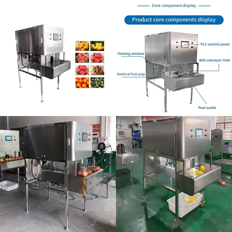 High Productivity Stainless Steel Fruit and Vegetable Peeling Machine with Pump for Coconut Avocado Cantaloupe Orange Kiwi