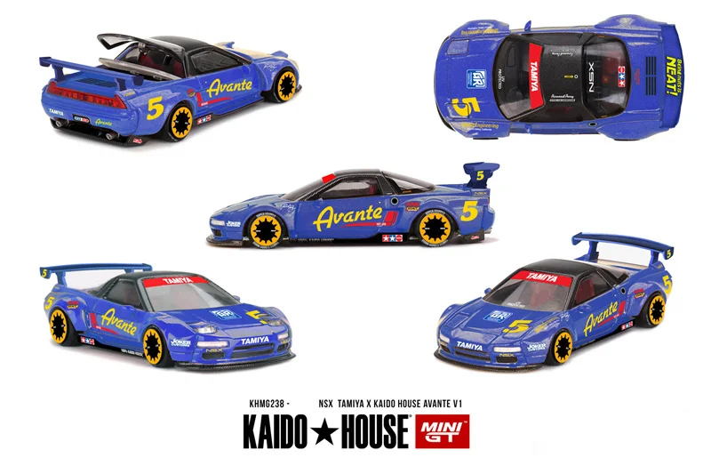 1:64 NSX TAMIYA x KAIDO HOUSE AVANTE V1 Blue Diecast Collector's Vehicle Model Car