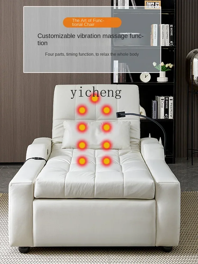 O16- Multi-Functional Electric Lifting Sofa Bed Dual-Use Single Recliner Lunch Break Household Disposable Fabric Sofa