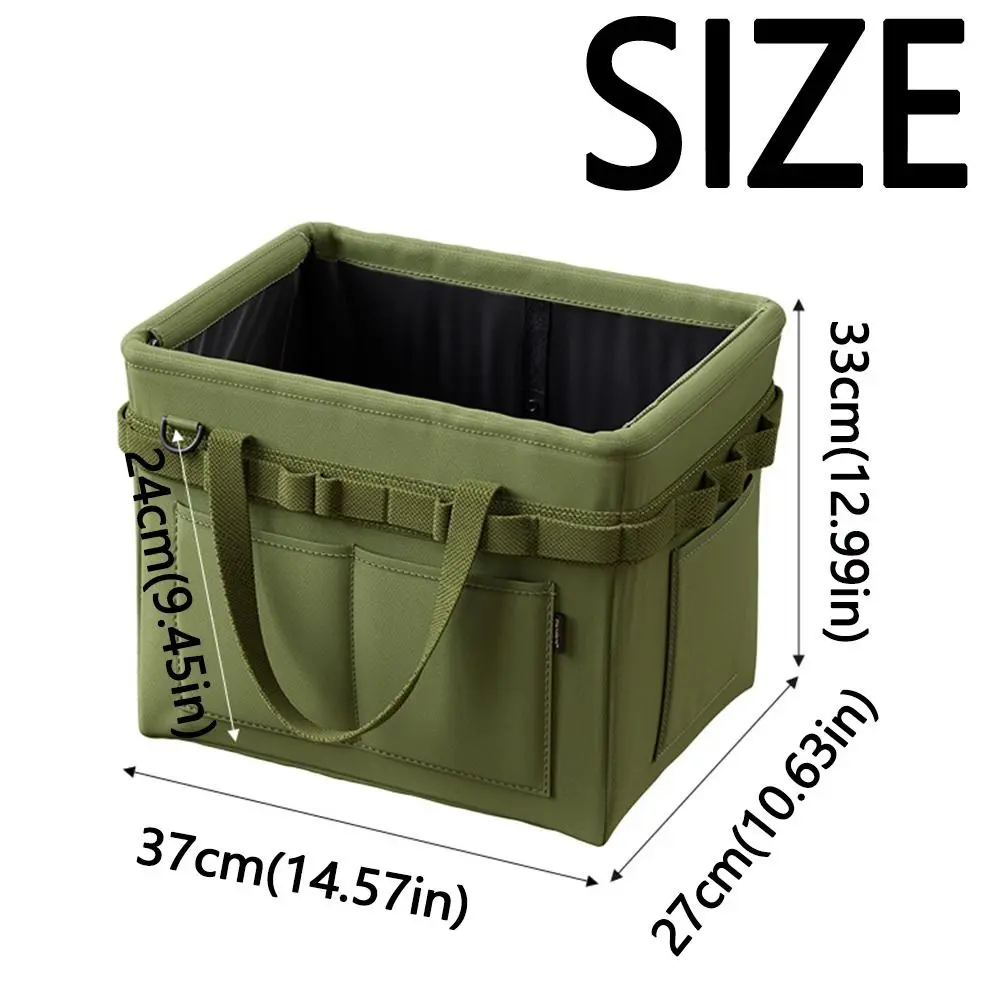 Oxford Camping Storage Handbag Foldable Large Capacity Tool Folding Carrying Bag PE Plate Durable Camping Storage Tool Bag