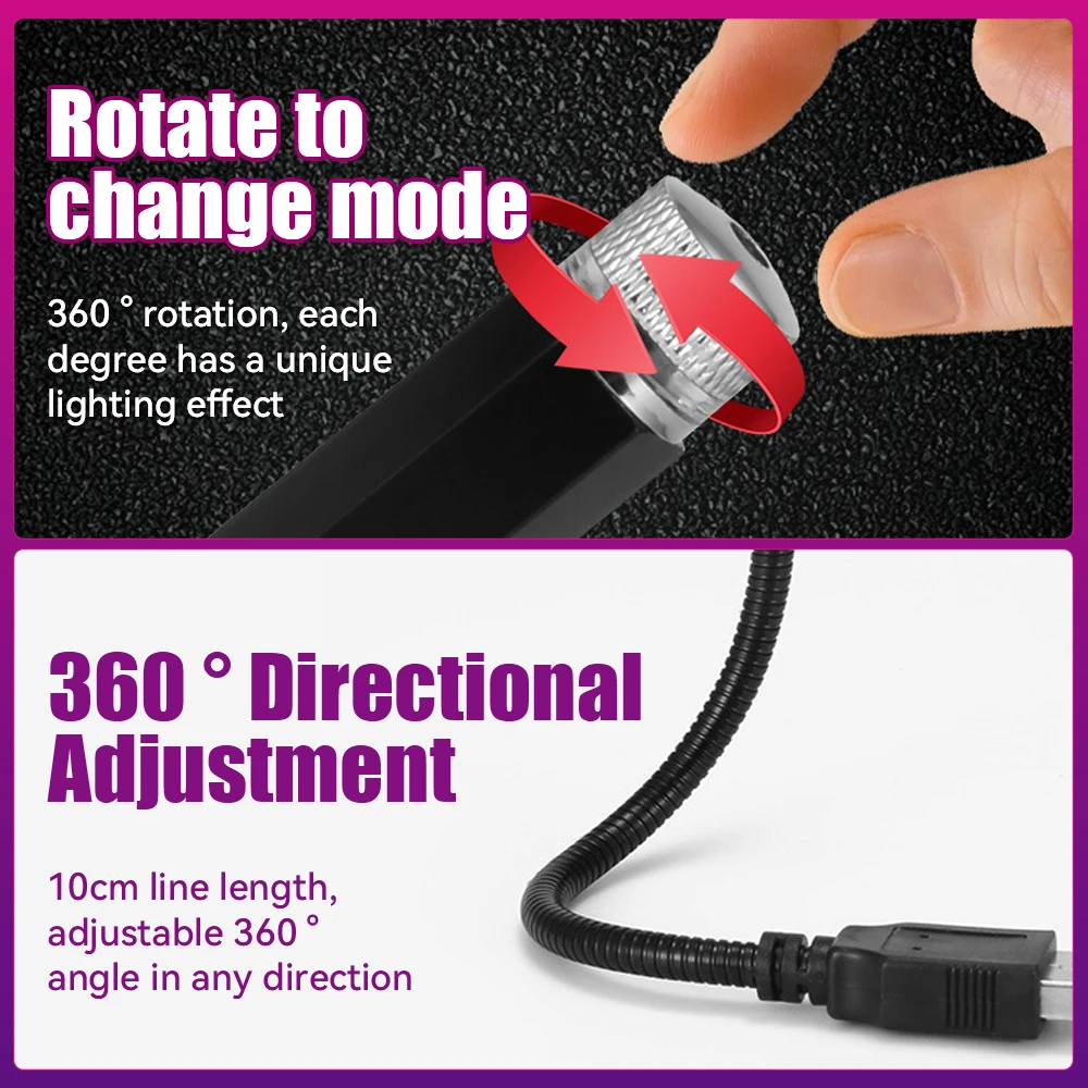 

LED Car Roof Star Night Lights Projector Light Interior Ambient Roof Room Night Starry Sky USB Decorative Lights Plug and Play