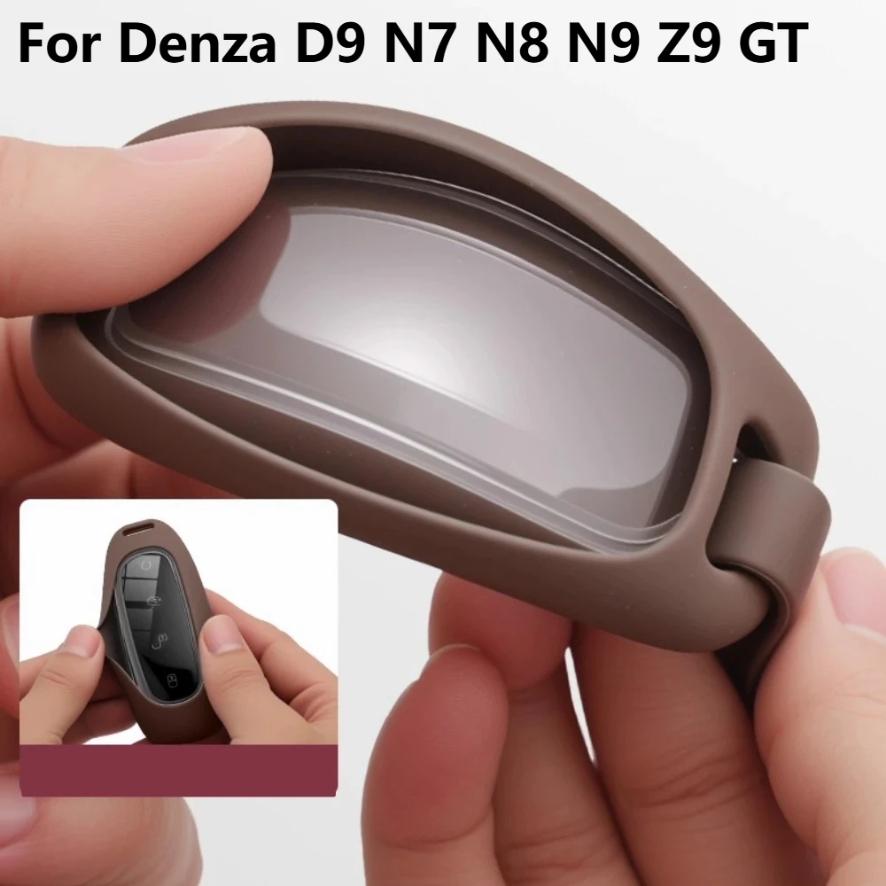 

Car Smart Key Case Cover For Denza D9 N7 N8 N9 Z9 GT Liquid Silicone Full Wrap Minimalist Wearproof Car Remote Protective Shell