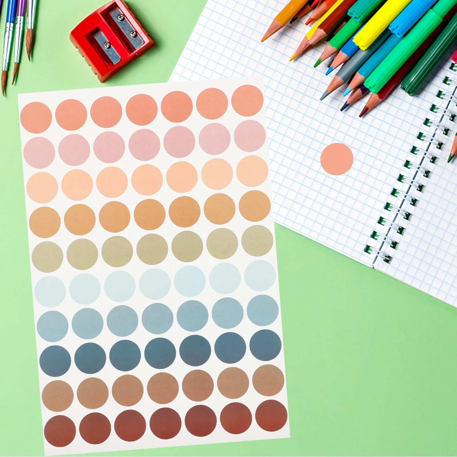 20Pcs Vibrant Round Colored Dot Stickers Smooth Writeable Circle Labels for Student Rewards Toddler Office