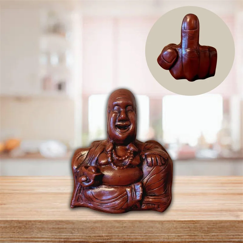 Middle Finger Laughing  Statue Resin Ornament  Flip Statue Unexpected Backside Funny Joke Prank
