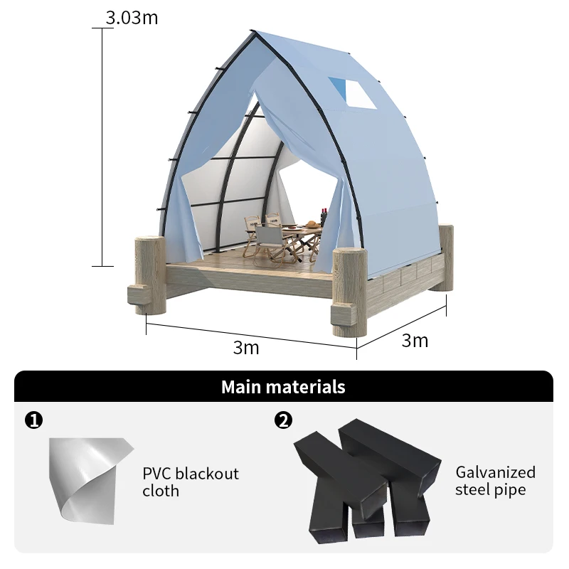 Outdoor Waterproof Luxury restaurant Tent Glamping party Small sailboat tent Hotel Tent
