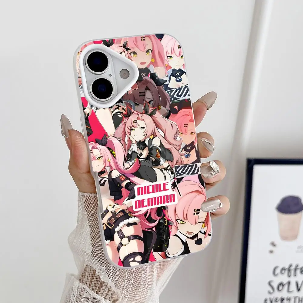 

ZZZ Nicole Phone Case for iPhone 17 16 15 14 13 12 11 Air Pro Max Plus Jelly Double layer White Cover