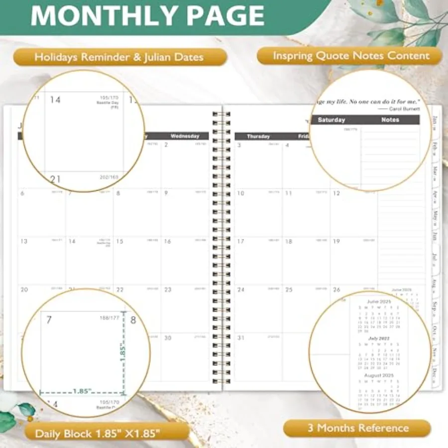 20252027 مخطط شهري 3 سنوات مخطط شهري 20252027 من يوليو. 2025 يونيو. 2027 9 × 11 بوصة مع وعاء داخلي علامات تبويب ملونة مطلية