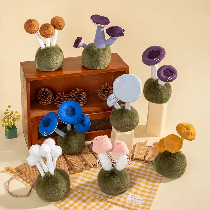 Juguetes de Peluche de Hongos Silvestres de 14 cm, Peluche Suave de Hongo Relleno, Adorno de Escritorio, Planta Esponjosa, Lindos Regalos de Peluche para Niñas y Niños