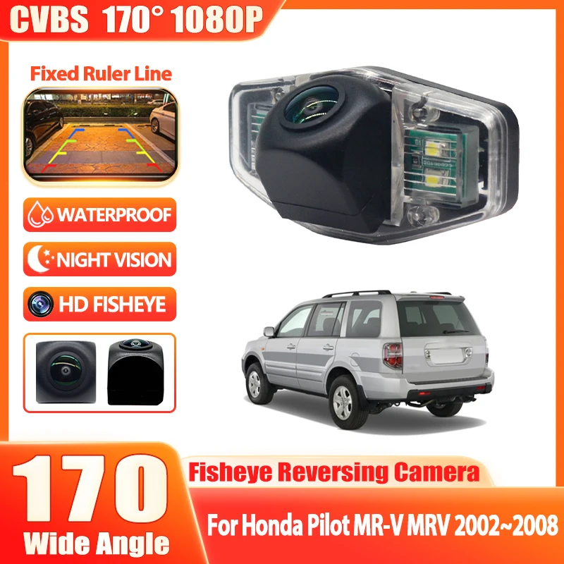 Rear View Camera For Honda Pilot MR-V MRV 2002 2003 2004 2005 2006 2007 2008 Backup Camera License Plate Camera CCD Fisheye Lens