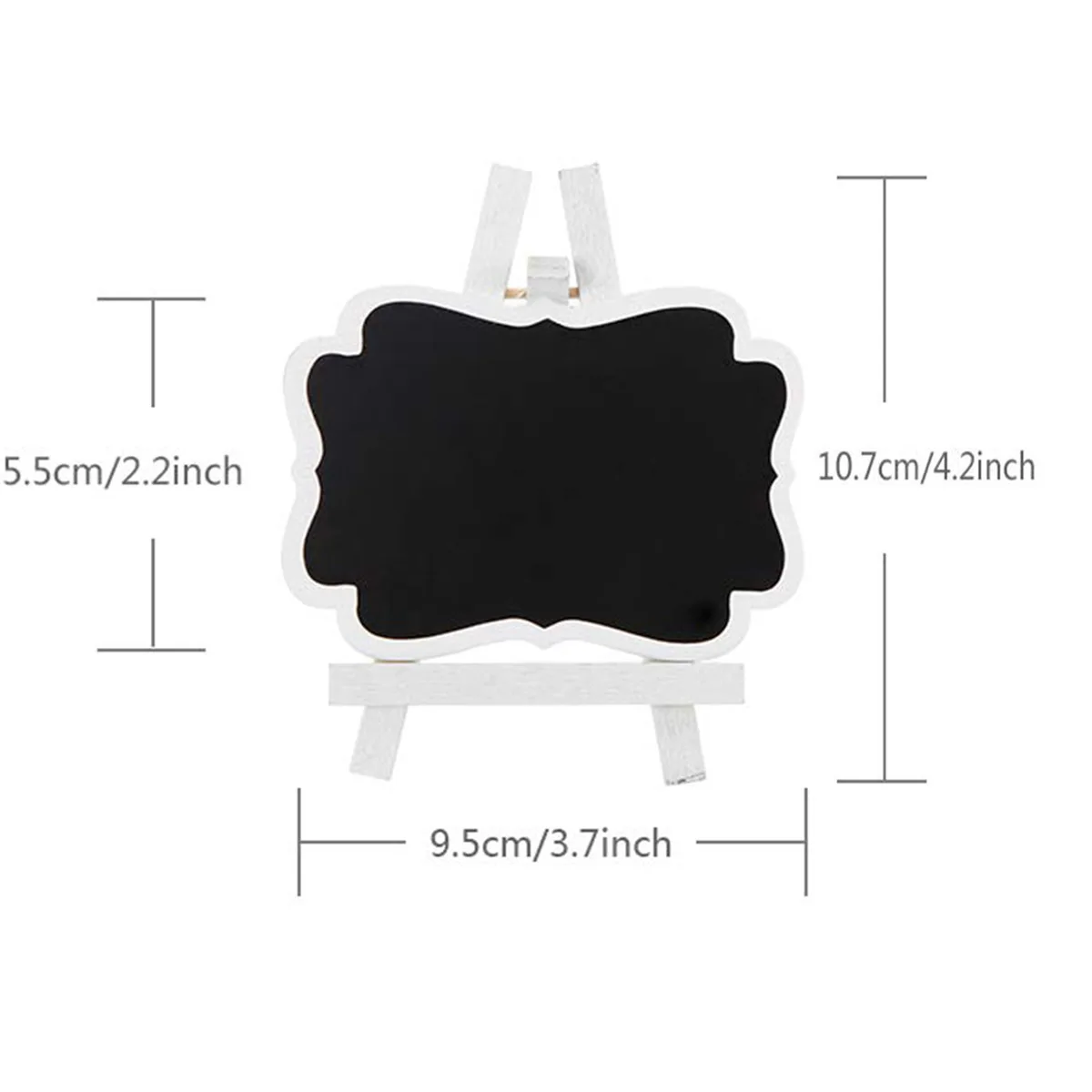 Pizarra pequeña blanca de doble cara, móvil, artesanía de madera, accesorio de boda, Bar, herramienta de escritura para el hogar y la Oficina, señal de exhibición, 10 Uds.