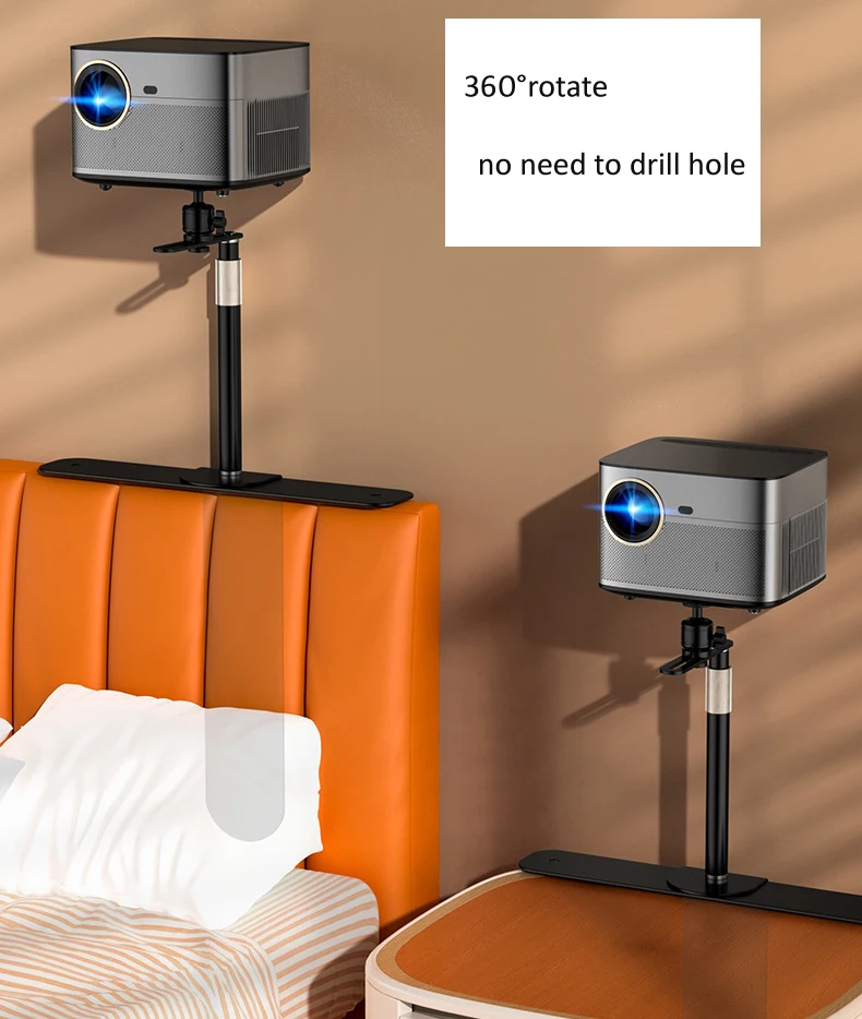 XP-08 360 5kg rotate height adjustable universal ultra slim projector stand speaker mount sofa bed cabinet gap with tray